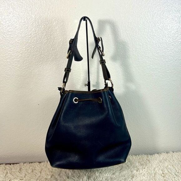 Dooney & Bourke Leather Drawstring Tie Bucket Bag w/ Attached Coin Purse - Picture 3 of 15